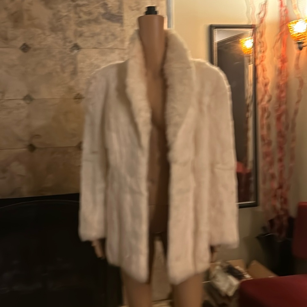 Wilsons Leather Plush Cream Teddy Jacket